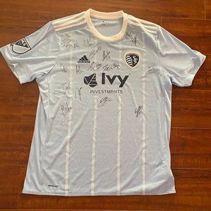 Brand New Authentic 2016 Adidas MLS Autographed Sporting Kansas City Jersey